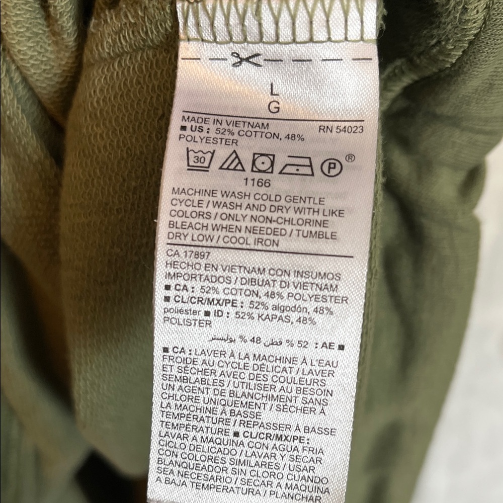 Old Navy Active Olive Green Sweatshirt, Size L - Picture 3 of 4